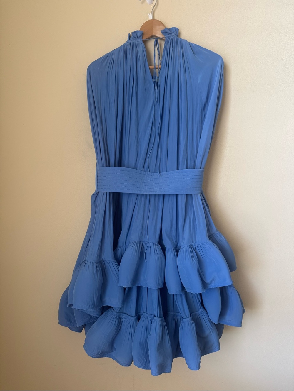 Lanvin Short Charmeuse Mini Dress Blue Size 42
